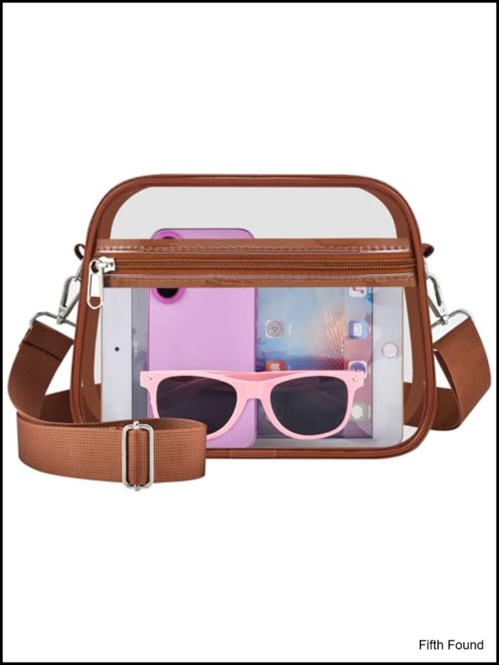 Clear PVC Satchel Bag Stadium Approved Crossbody Purse